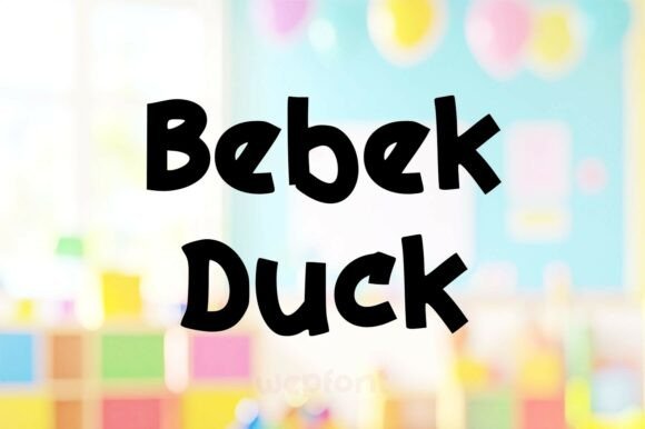 Bebek Duck: A Playful Display Font for Makers