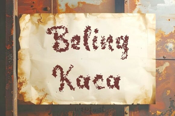 Beling Kaca: A Distressed Script Font for Bold Branding
