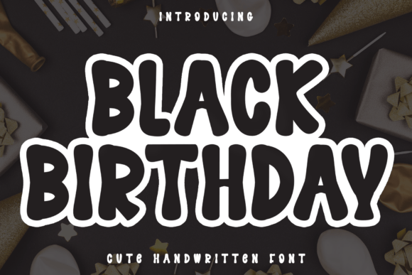 Black Birthday Font: A Playful Display Typeface for Web Design