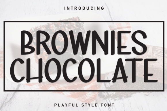 Brownies Chocolate Font for Handmade Sellers