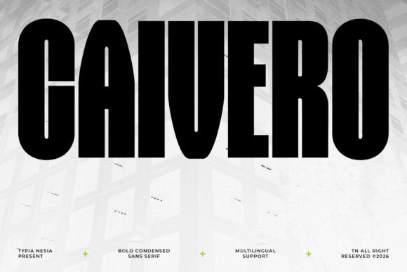 Caivero Font Review: A Bold Super Condensed Display Type