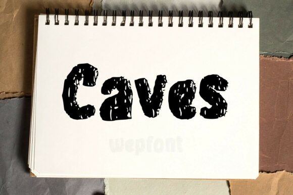 Caves Font: Organic Display Type for Branding