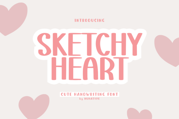 Designing Warm Editorial Layouts with Sketchy Heart Font