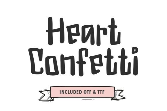 Heart Confetti: A Lively Display Font for Joyful Editorial Design