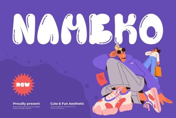 Nameko Display Font for Playful Branding and Logos