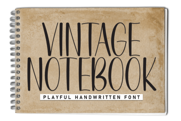 Vintage Notebook: A Warm Display Typeface for Makers