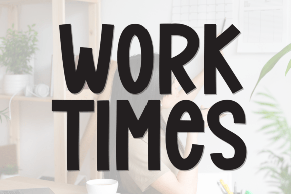 Work Times: A Handwritten Display Font for Warm Branding
