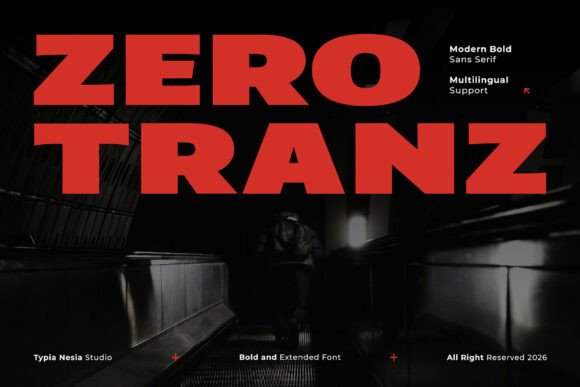 Zero Tranz: The Bold Display Font for Modern Crafters